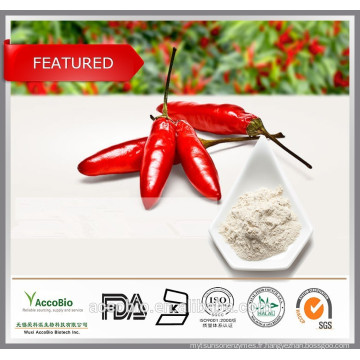 Extrait de poivre de Cayenne de haute qualité Capsaïcine 95%, poudre pure de capsaïcine en vrac